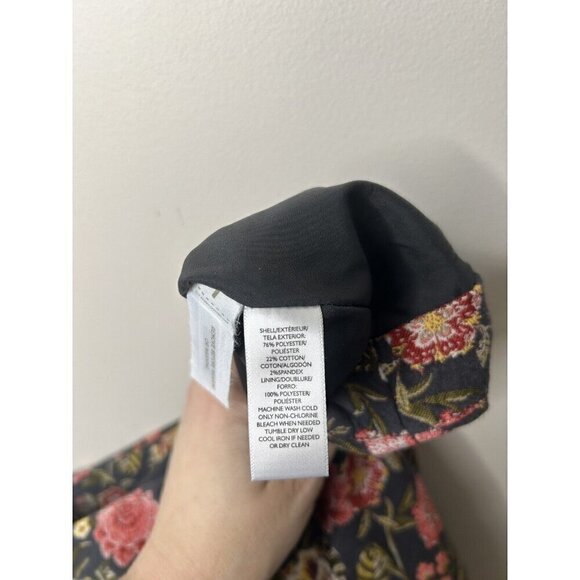 LOFT Floral Blue Pink Tapestry Pencil Spring Skirt Size 8 - Picture 11 of 11